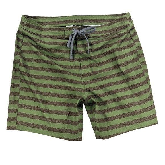 Prana Other - Mens PrAna Board Shorts Swim Trunks Green Brown Striped Sz 36 Surf Beach